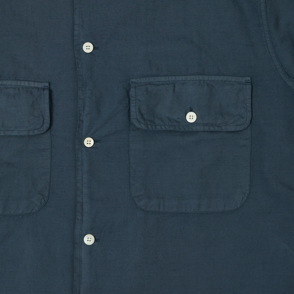 Knickerbocker Mar Cotton & Linen Shirt - Navy