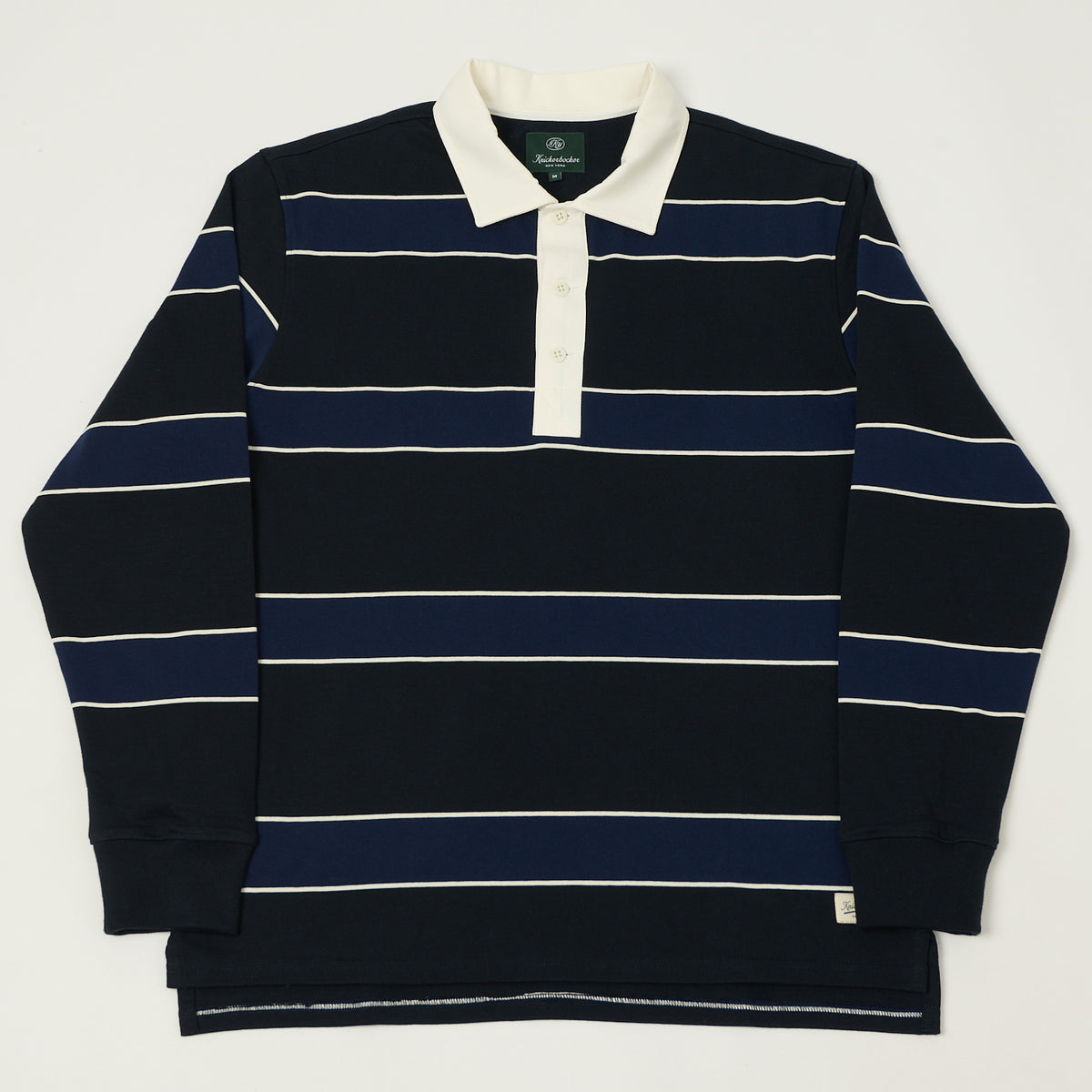 Knickerbocker 'McCarren' Stripe Rugby Shirt - Black/Blue