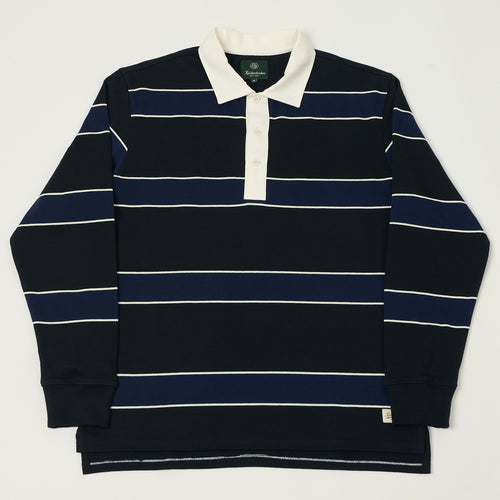 Knickerbocker 'McCarren' Stripe Rugby Shirt - Black/Blue