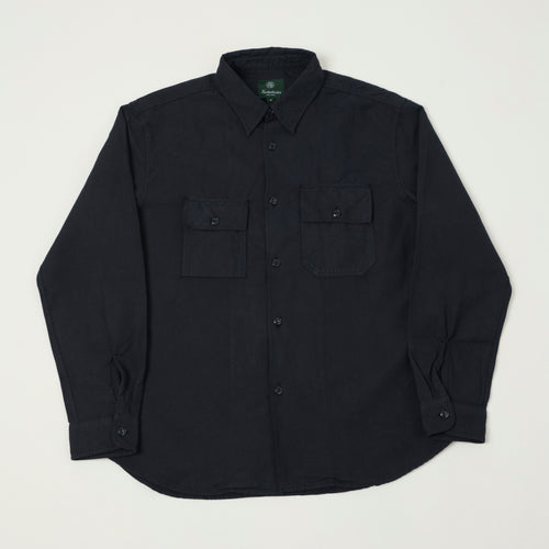 Knickerbocker 'Pacific' Cotton/Linen Twill Shirt - Navy