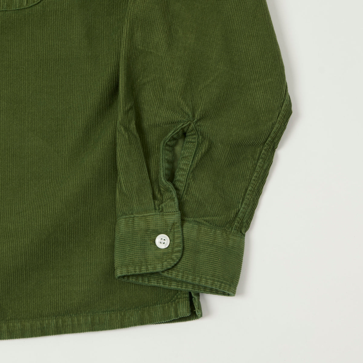 Knickerbocker Penny Camp Collar Corduroy Shirt - Green