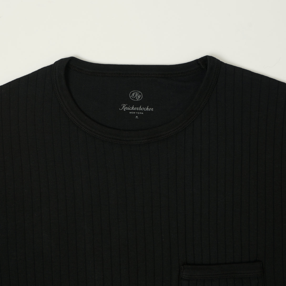 Knickerbocker Rib Pocket T-Shirt - Black