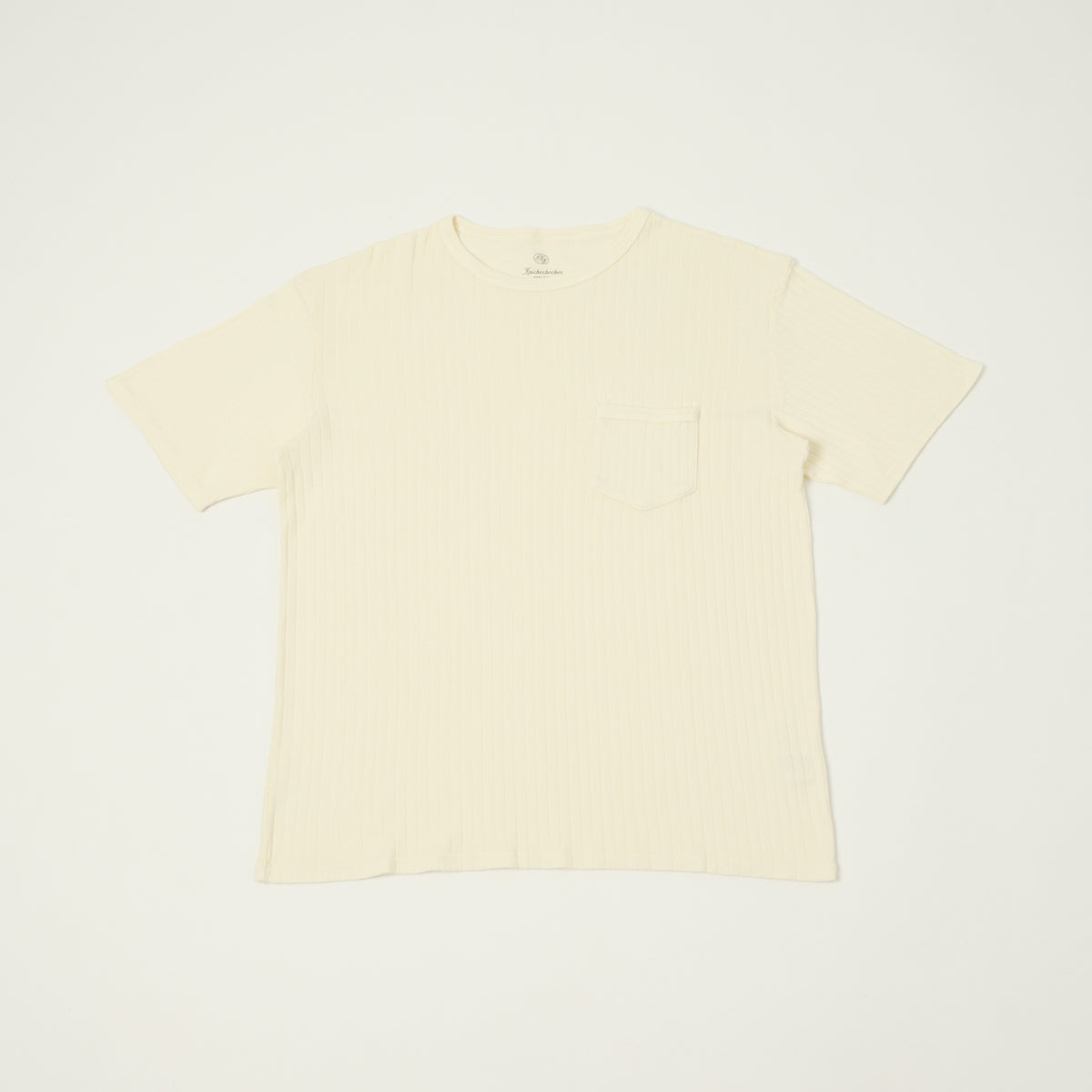 Knickerbocker Rib Pocket T-Shirt - Milk