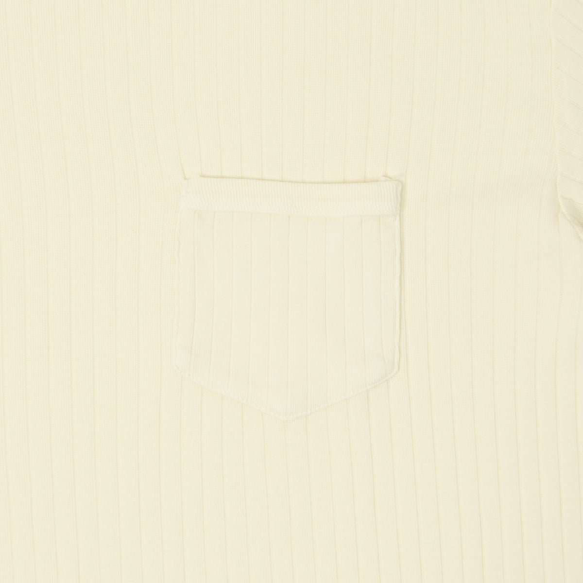 Knickerbocker Rib Pocket T-Shirt - Milk