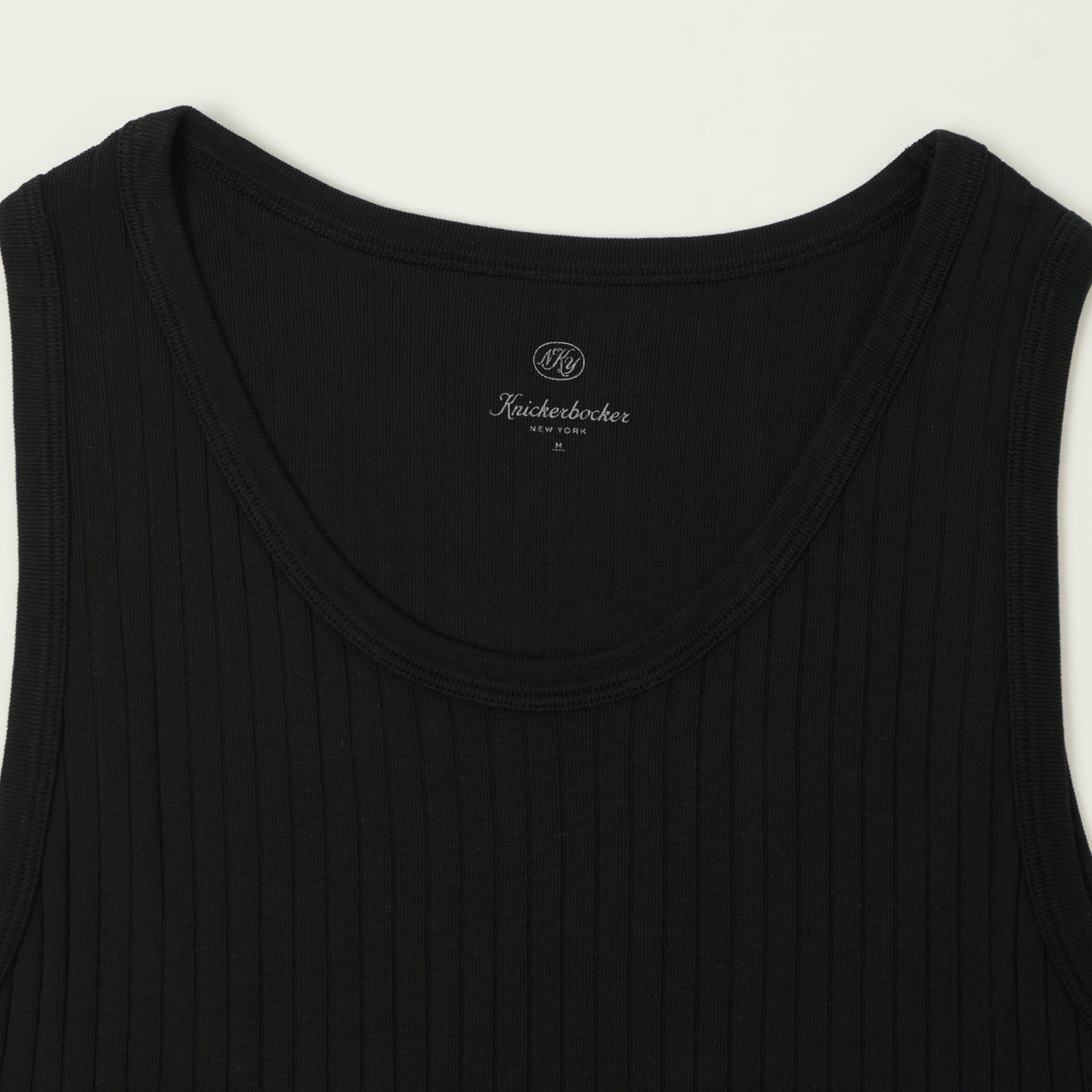 Knickerbocker Ribbed Tank Top - Black