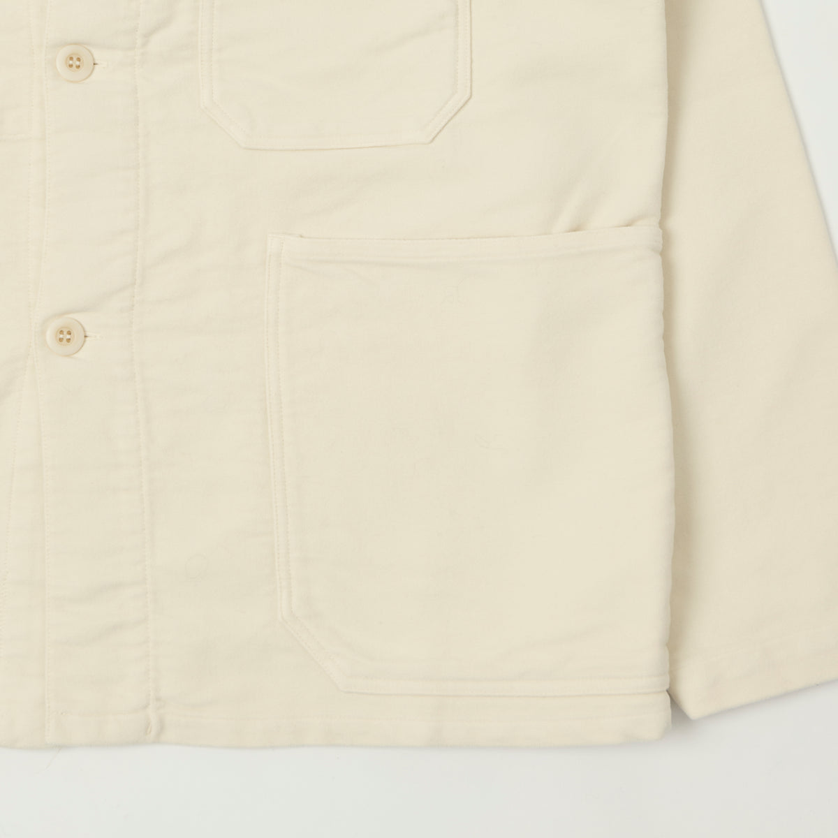 Knickerbocker 'Trade' French Moleskin Chore Jacket - Bone