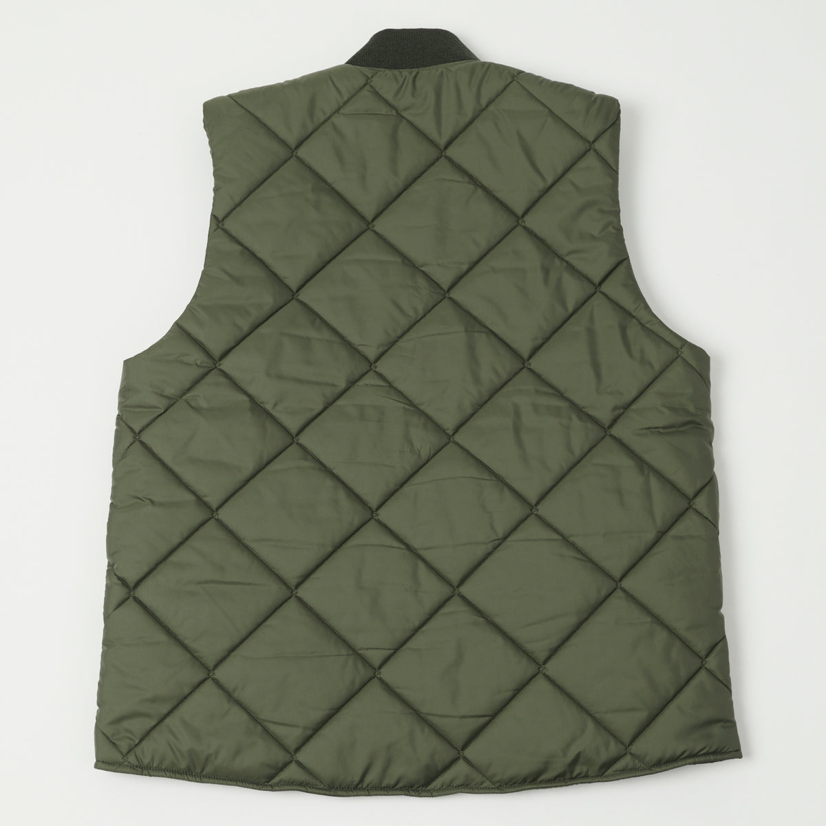Lavenham Big Quilt Bomber Gilet - Olive Green