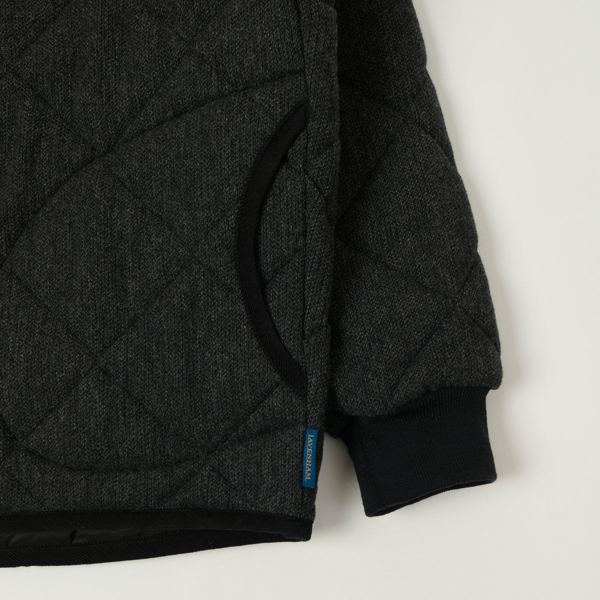 Lavenham Big Quilt Wool Bomber Jacket - Charcoal