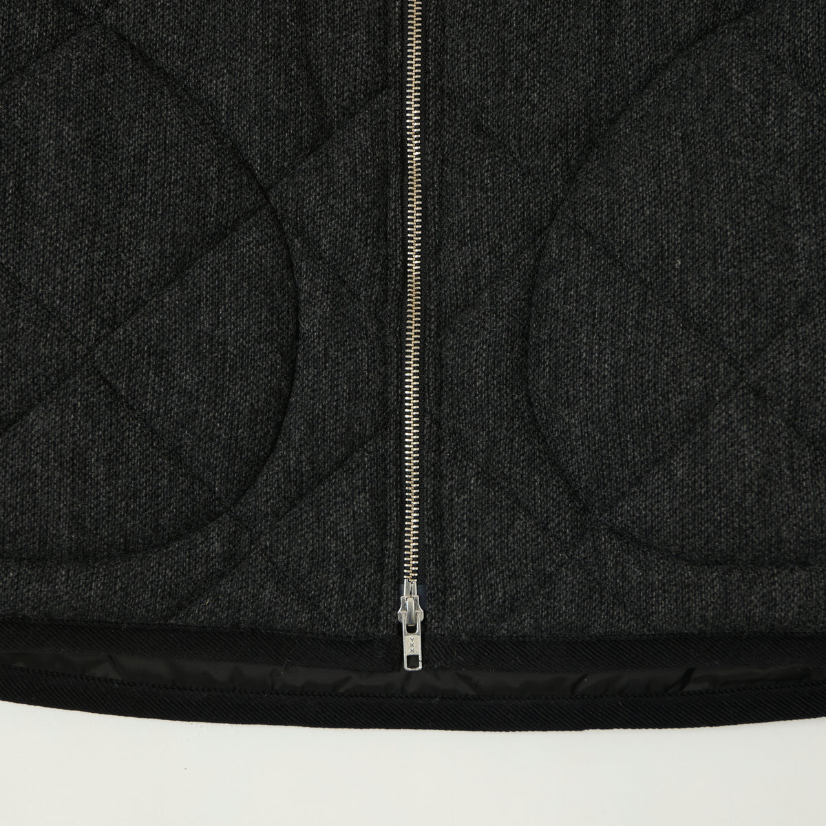 Lavenham Big Quilt Wool Bomber Jacket - Charcoal