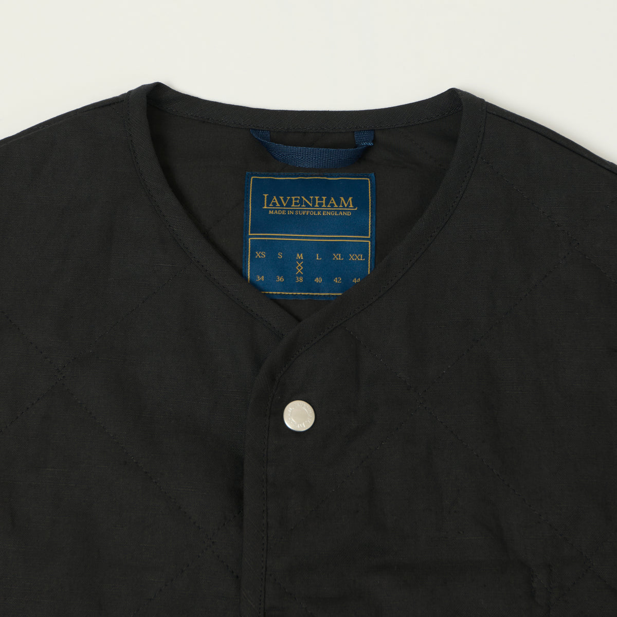 Lavenham Linen/Cotton Unwadded 'Thornham' Gilet - Onyx