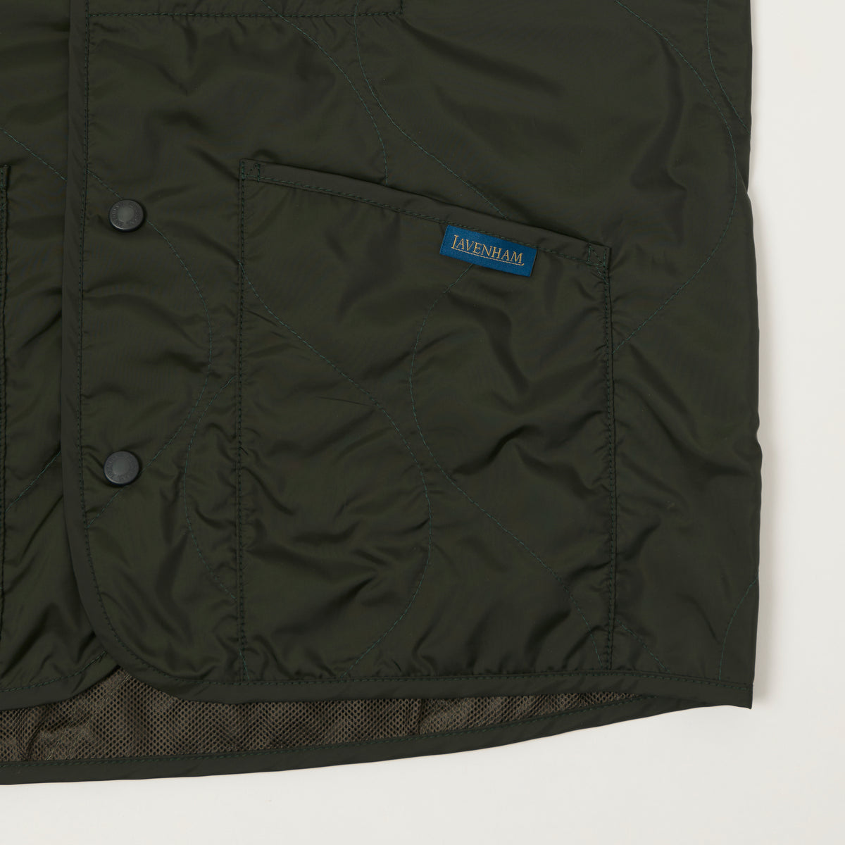 Lavenham Unwadded 'Thornham' Gilet - Rosin Green