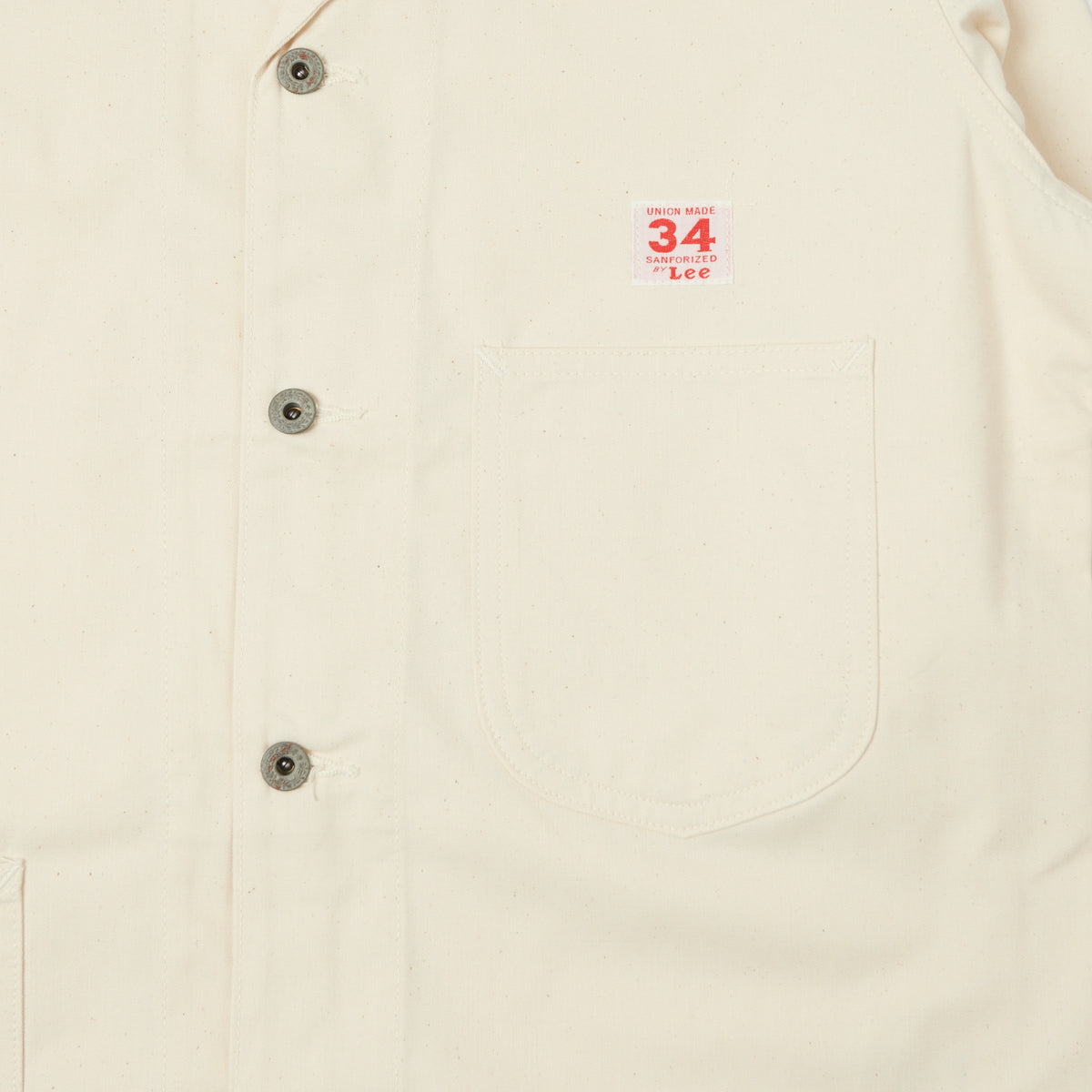 Lee Archives WWII 'Loco' Denim Coverall Jacket - Ecru