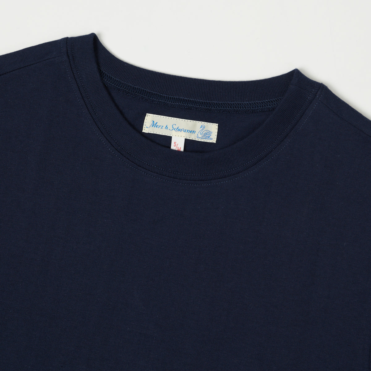 Merz b. Schwanen 1940s Relaxed Lightweight T-Shirt - Ink Blue