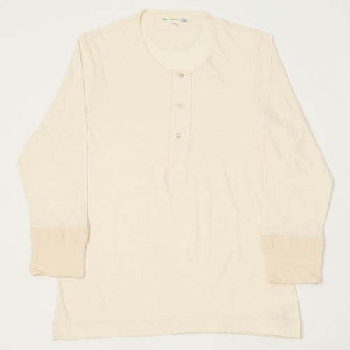 Merz b. Schwanen 'The Originals' 101 3/4 Sleeve Henley - Nature