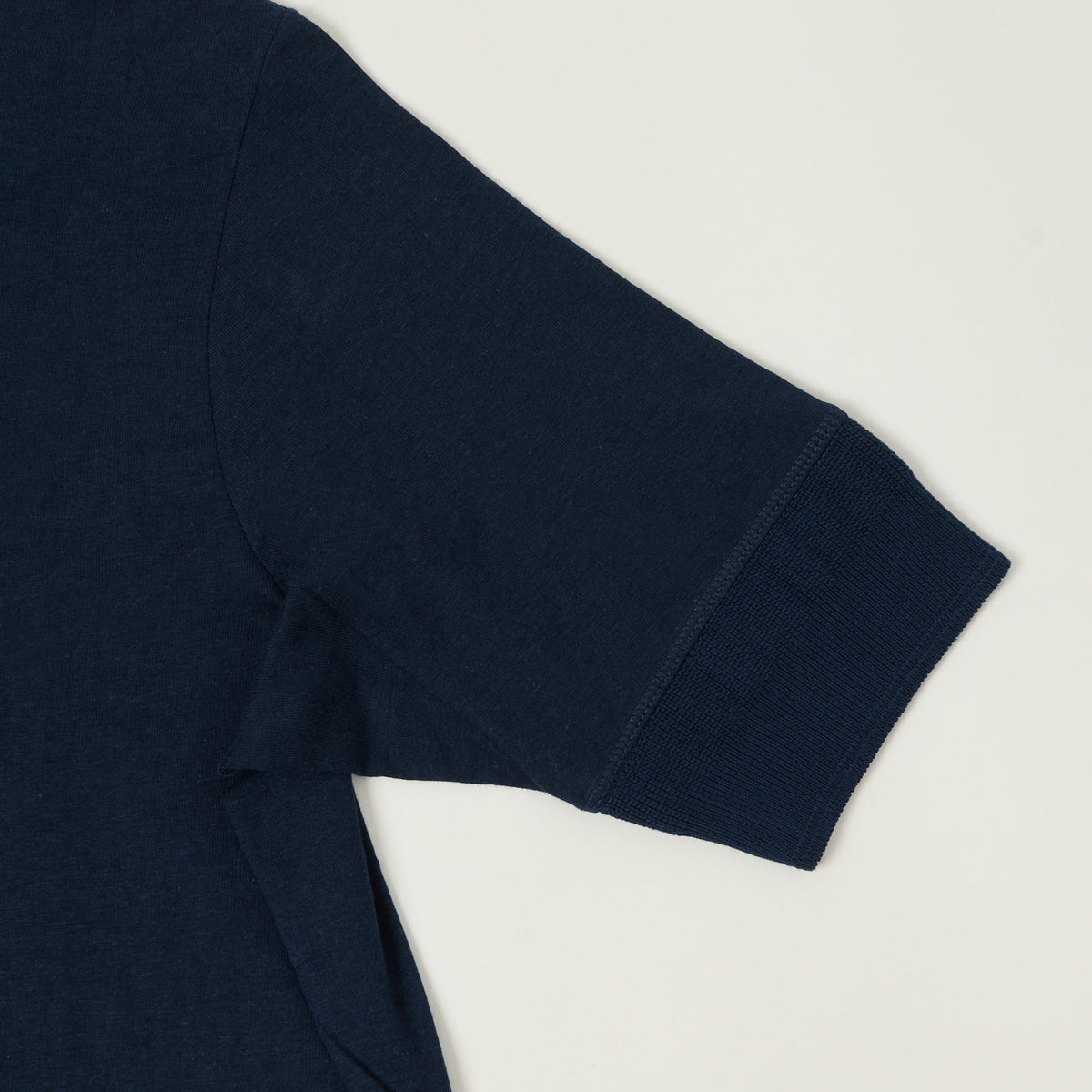 Merz b. Schwanen 'The Originals' 103 Lightweight Short Sleeve Henley - Ink Blue