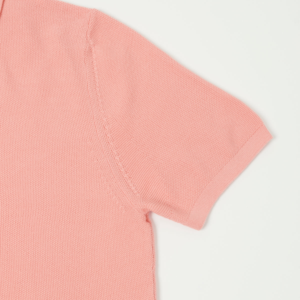 Merz b. Schwanen Plant Based Pique Polo Shirt - Peach
