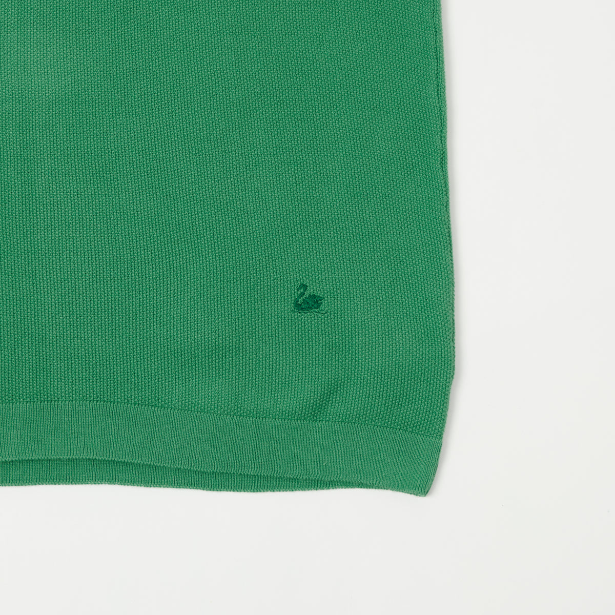 Merz b. Schwanen Plant Based Pique Polo Shirt - Grass