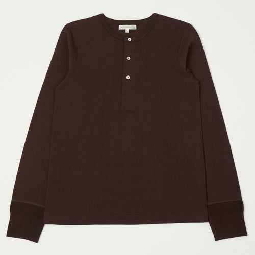 Merz b. Schwanen 'The Originals' 206 Long Sleeve Henley - Coffee