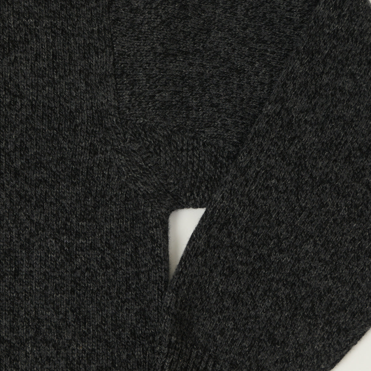 Merz b. Schwanen Wool Cashmere Knit Pullover - Grey Melange/Black