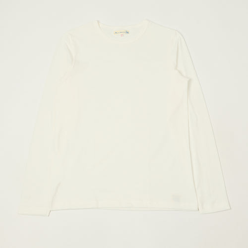 Merz b. Schwanen 'The Originals' 1950sLS Lightweight Long Sleeve T-Shirt - White