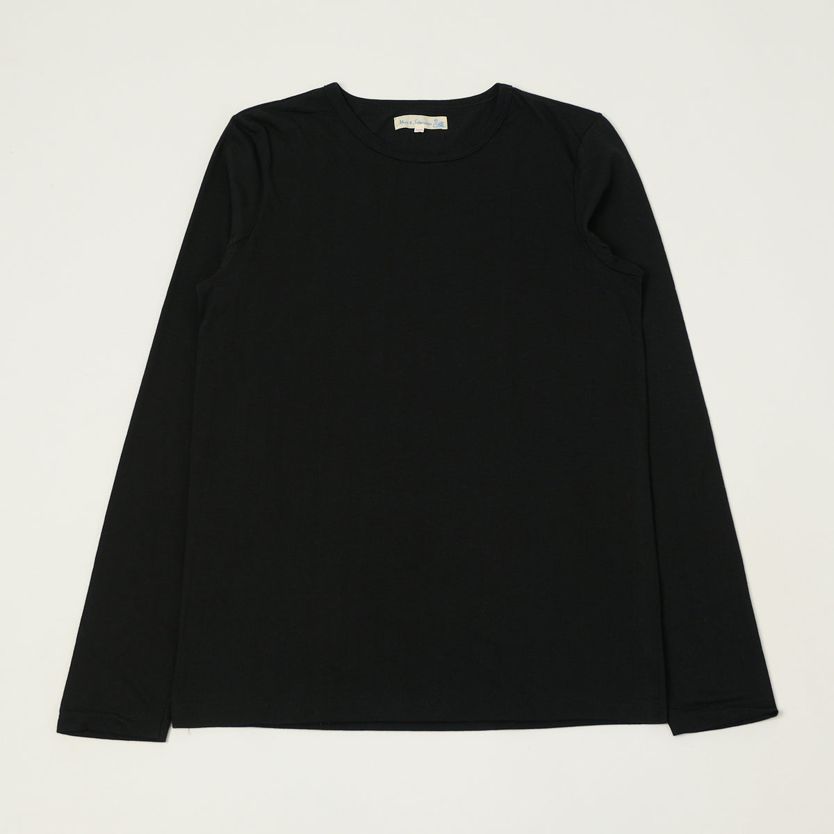 Merz b. Schwanen 'The Originals' 1950sLS Lightweight Long Sleeve T-Shirt - Deep Black