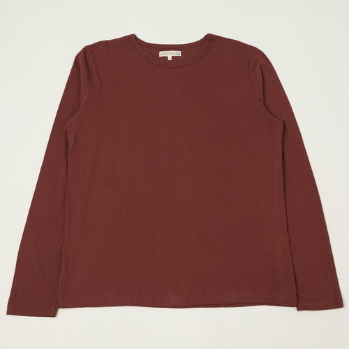 Merz b. Schwanen 'The Originals' 1950s Lightweight Long Sleeve T-Shirt - Barn Red