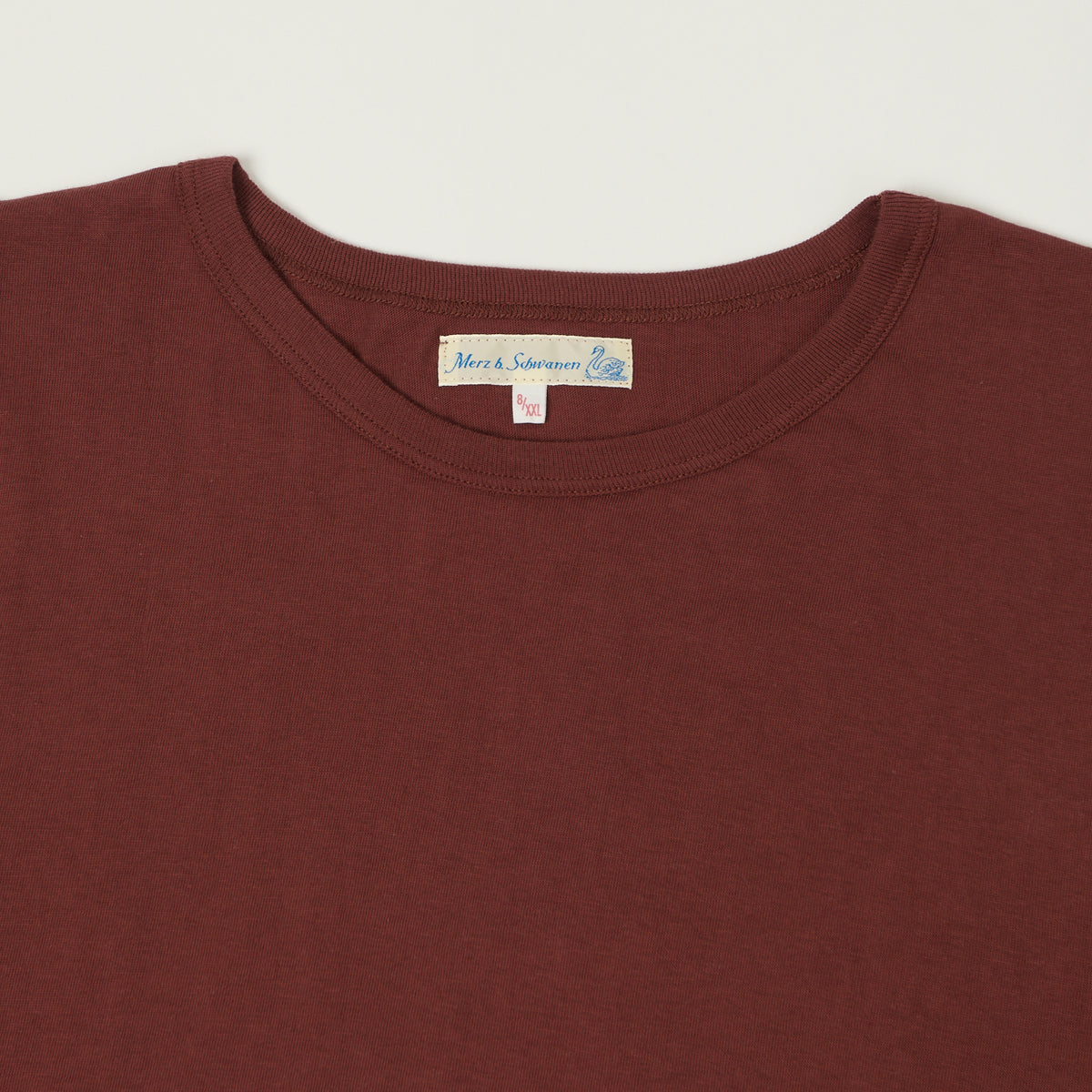 Merz b. Schwanen 'The Originals' 1950s Lightweight Long Sleeve T-Shirt - Barn Red
