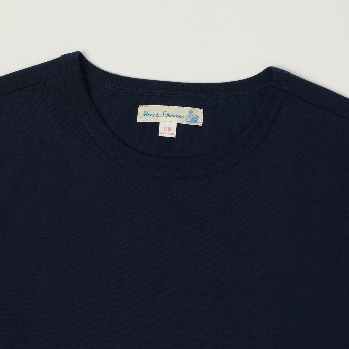 Merz b. Schwanen 'The Originals' 1950s Classic Lightweight T-Shirt - Ink Blue