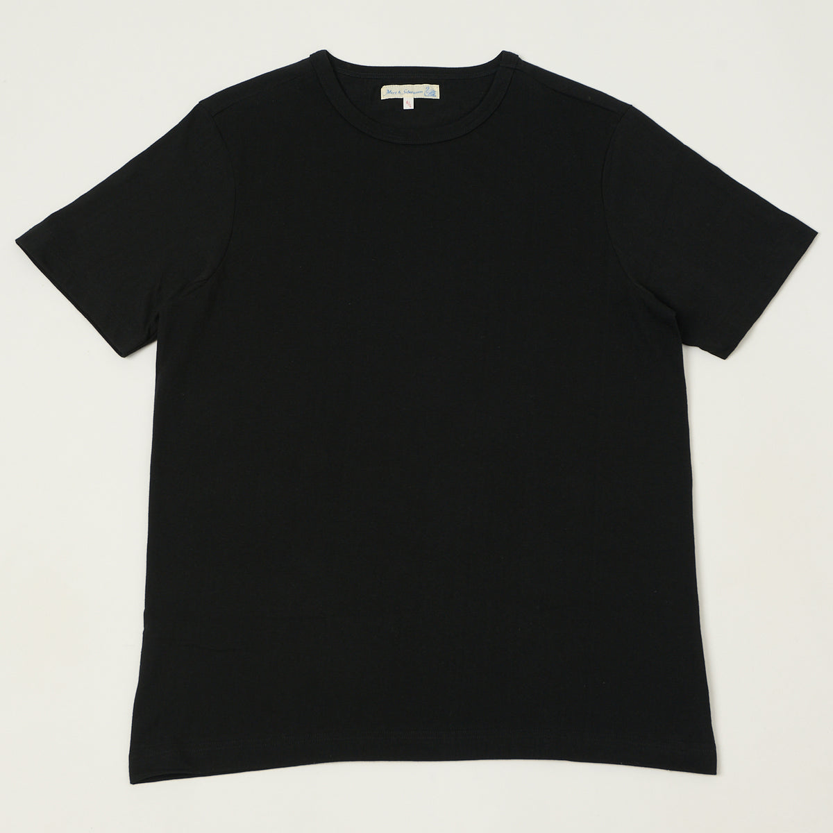Merz b. Schwanen 'The Originals' 1950s Classic Lightweight T-Shirt - Deep Black