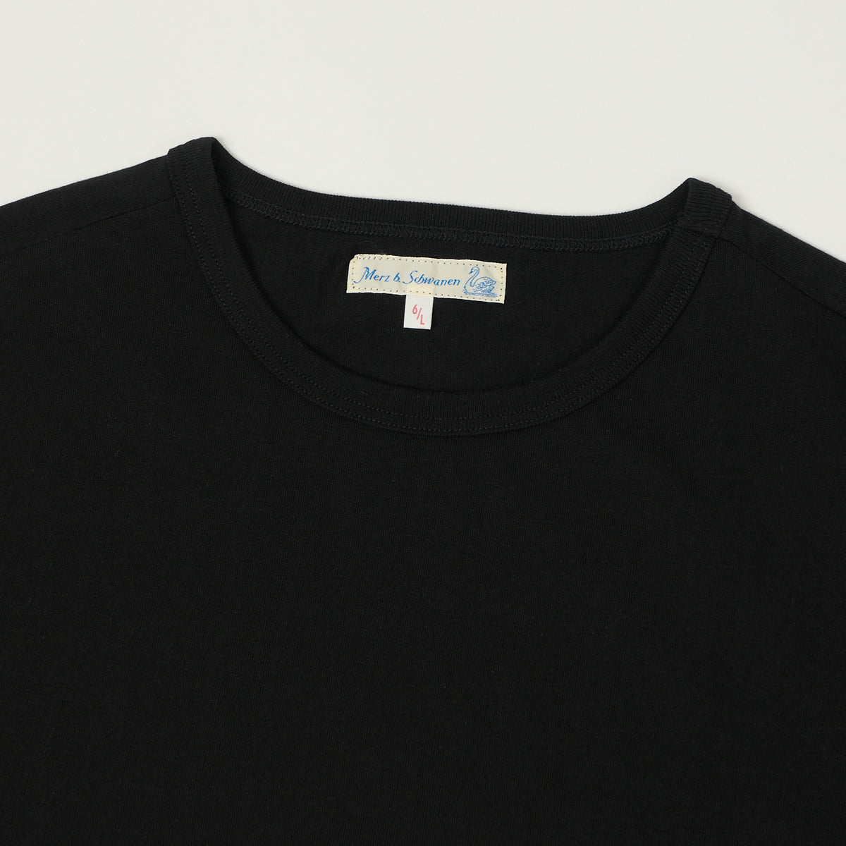 Merz b. Schwanen 'The Originals' 1950s Classic Lightweight T-Shirt - Deep Black