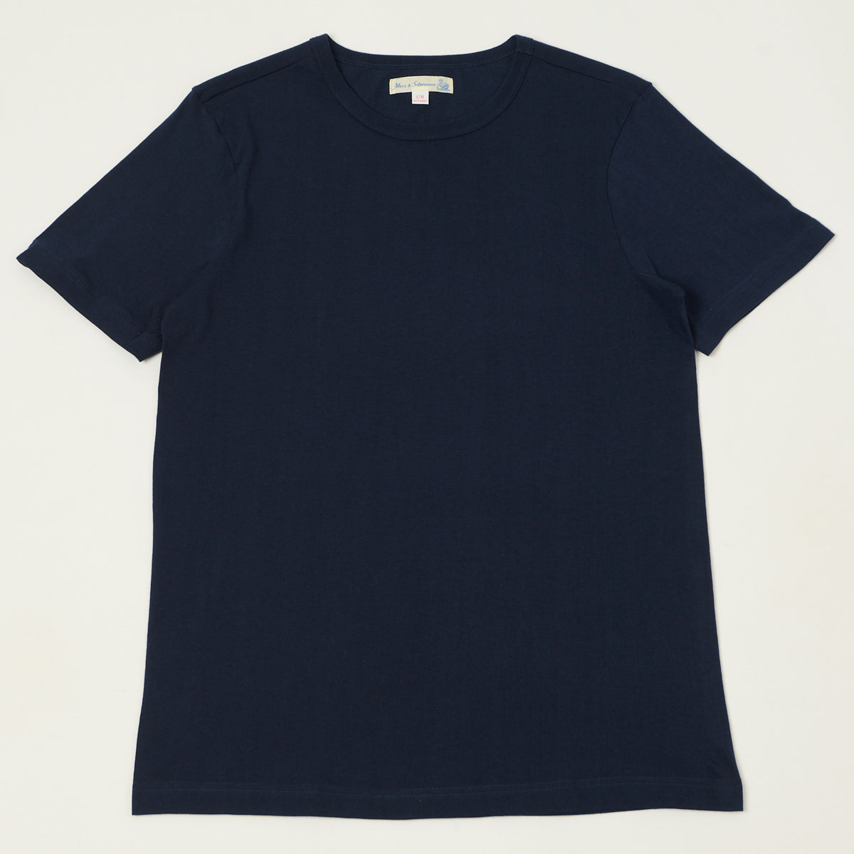 Merz b. Schwanen 'The Originals' 1950s Classic Lightweight T-Shirt - Ink Blue