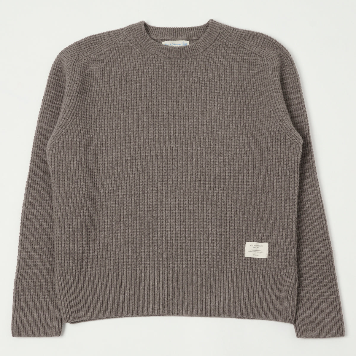 Merz b. Schwanen Merino/Cashmere Waffle Knit Pullover - Grain
