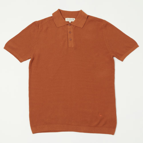 Merz b. Schwanen Plant Based Pique Polo Shirt - Caramel