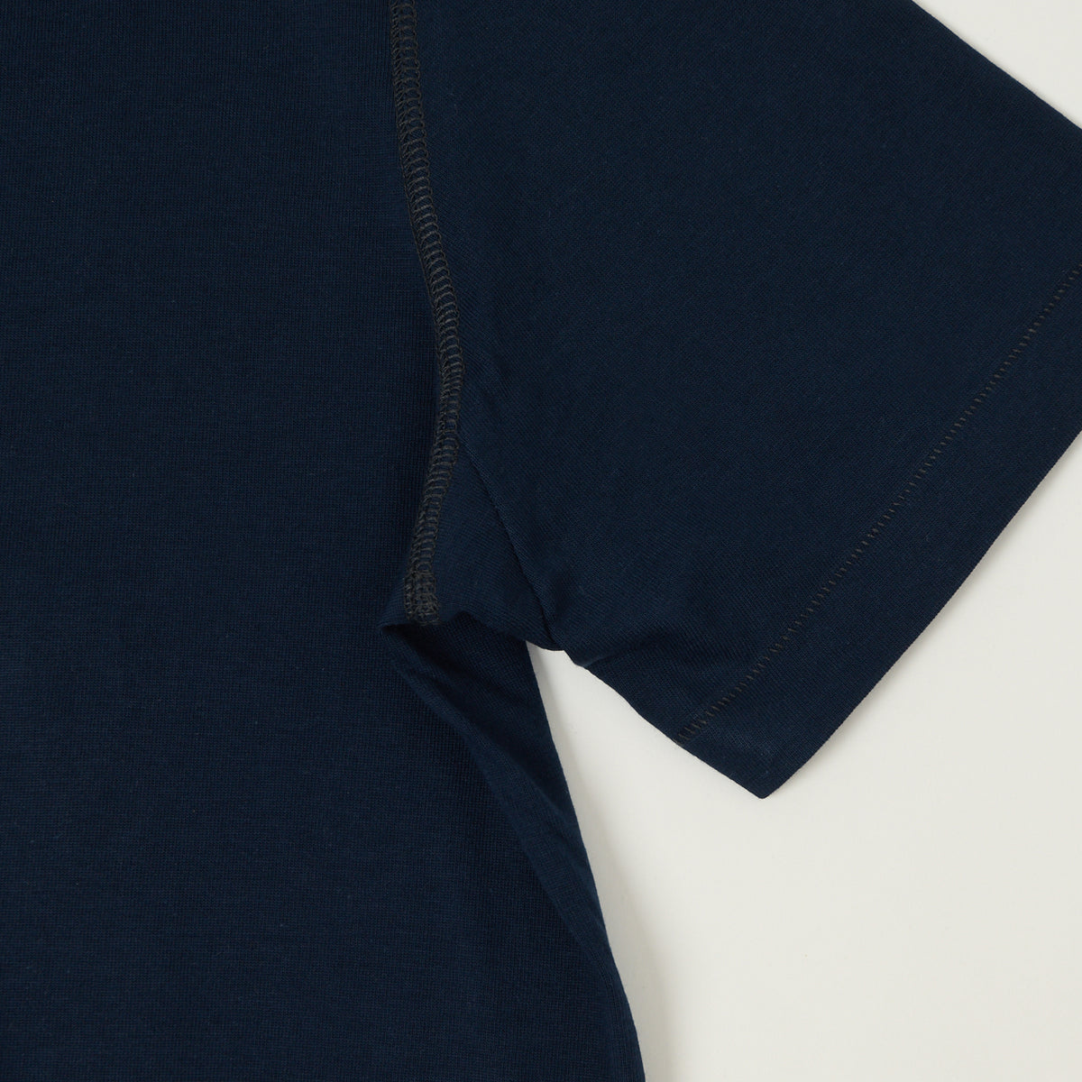 Merz b. Schwanen 'The Originals' 204SL Short Sleeve Henley - Ink Blue