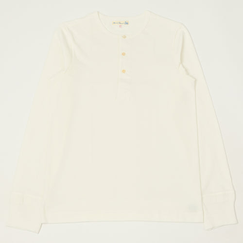 Merz b. Schwanen 'The Originals' 206 Long Sleeve Henley - White