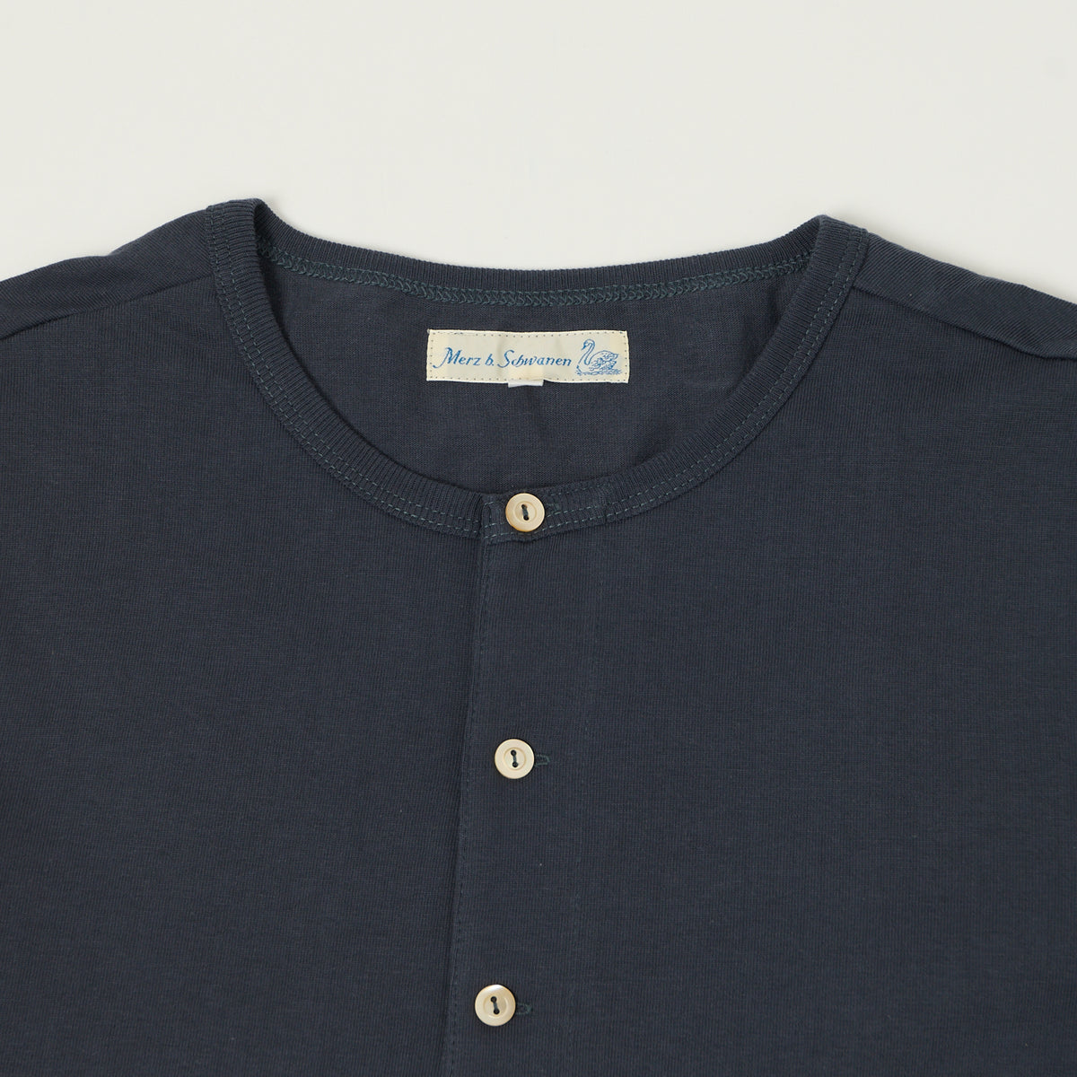 Merz b. Schwanen 'The Originals' 206 Long Sleeve Henley - Navy
