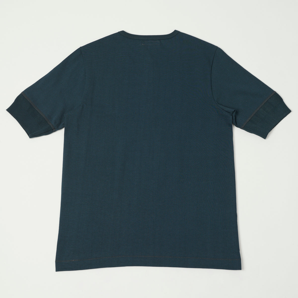 Merz b. Schwanen 'The Originals' 207 Short Sleeve Henley - Mineral Blue