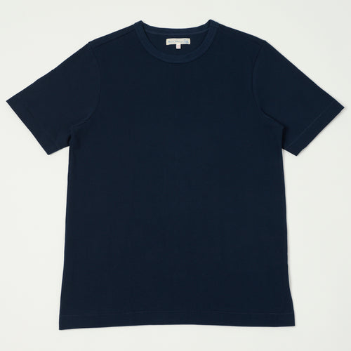 Merz b. Schwanen 'The Originals' 214PK Relaxed Piquè T-Shirt - Ink Blue