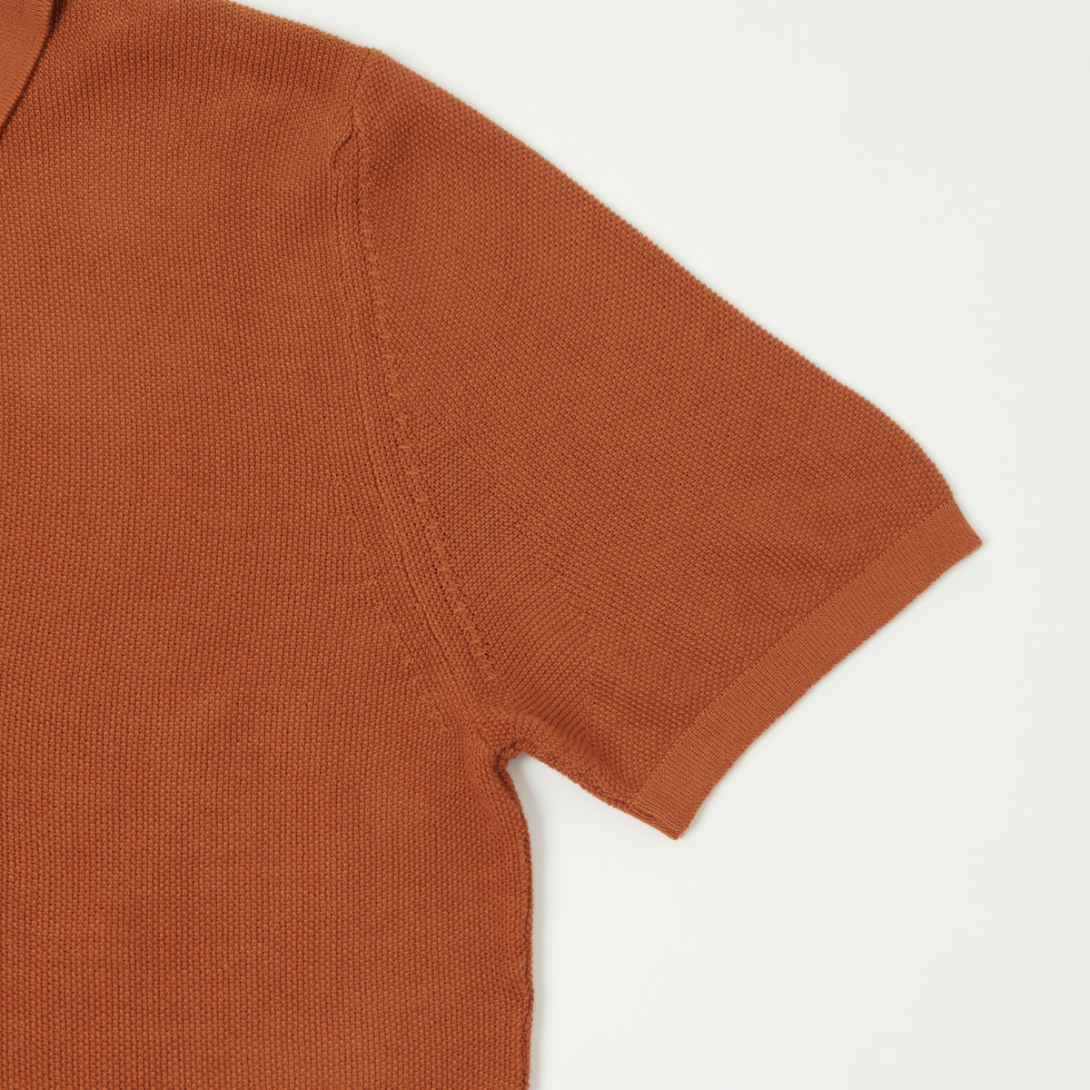 Merz b. Schwanen Plant Based Pique Polo Shirt - Caramel