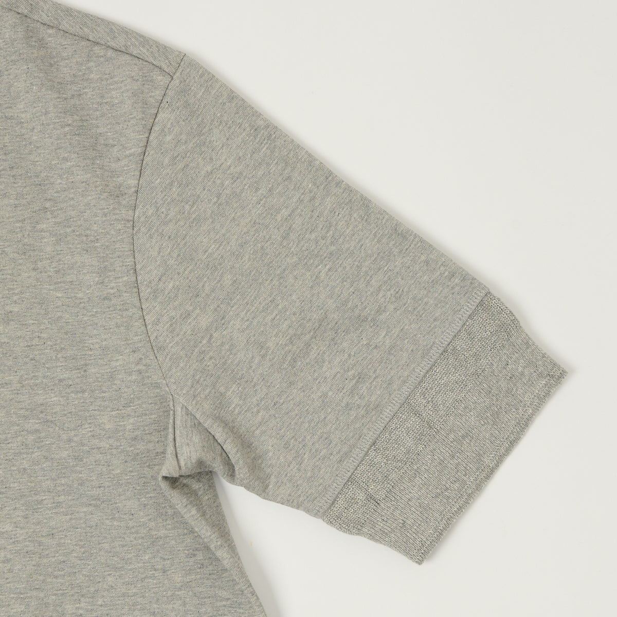 Merz b. Schwanen 'The Originals' 207 Short Sleeve Henley - Grey Melange