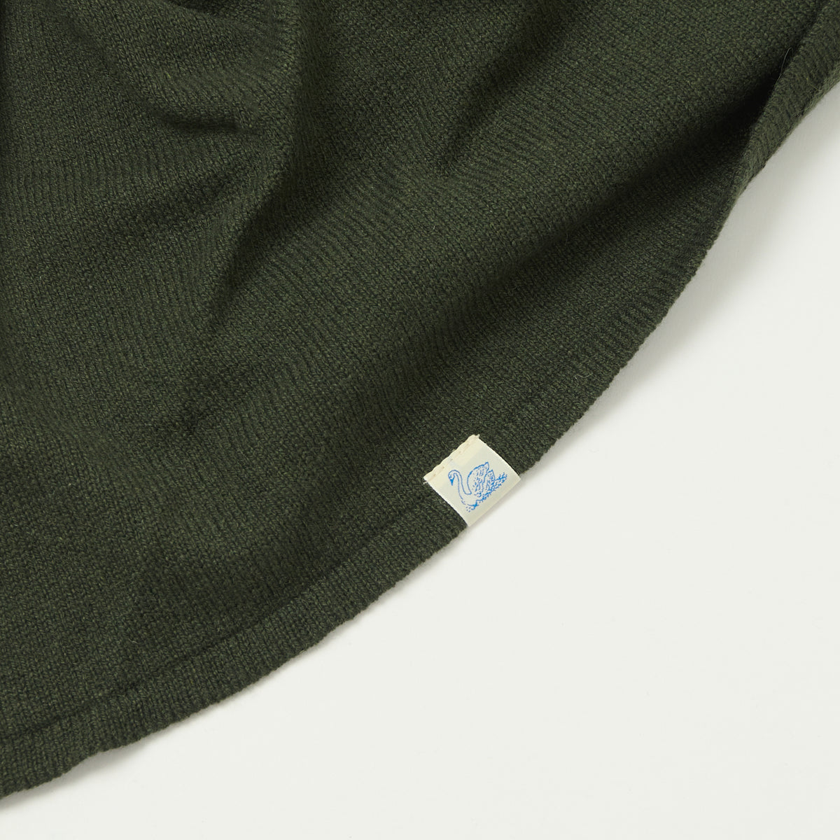 Merz b. Schwanen Merino/Cashmere/Silk Triangle Scarf - Army