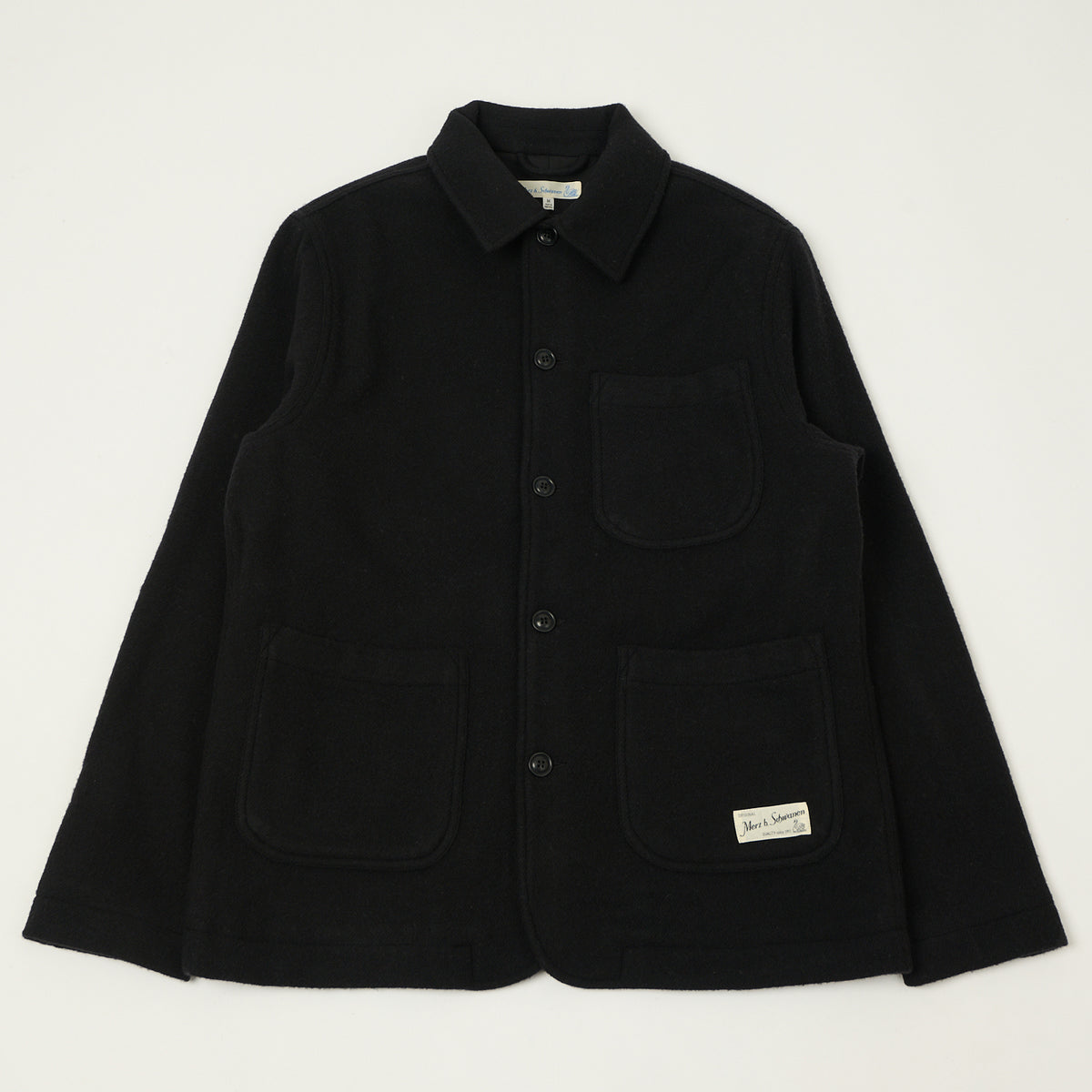 Merz b. Schwanen Wool Work Jacket - Deep Black