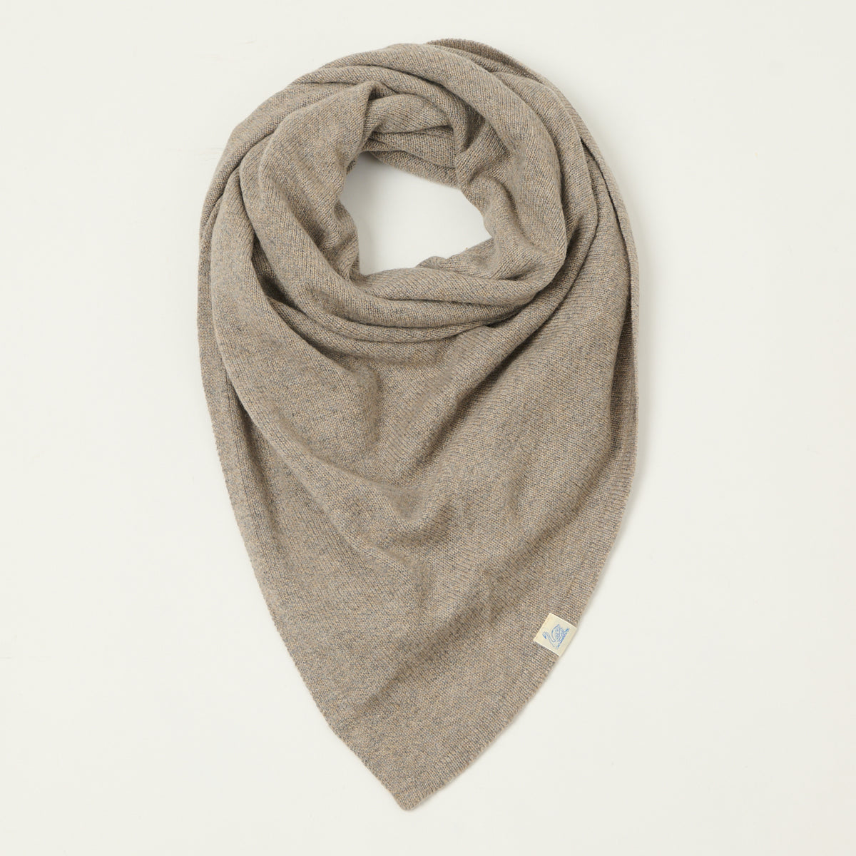 Merz b. Schwanen Merino/Cashmere/Silk Triangle Scarf - Faded Grain