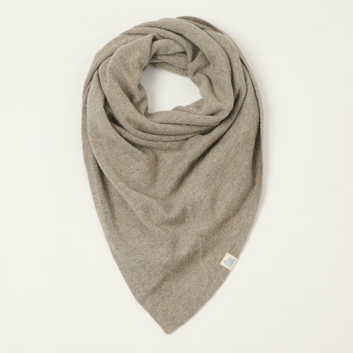 Merz b. Schwanen Merino/Cashmere/Silk Triangle Scarf - Faded Grain