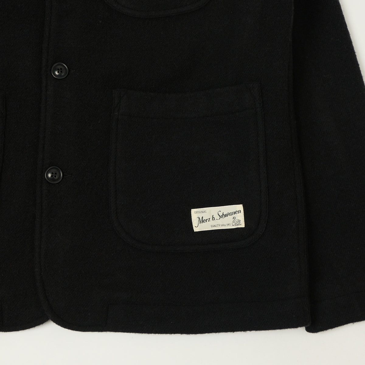 Merz b. Schwanen Wool Work Jacket - Deep Black
