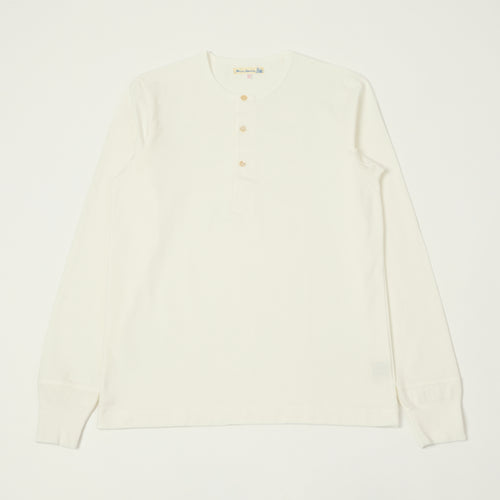 Merz b. Schwanen 'The Originals' 2M06 Classic Long Sleeve Henley - White
