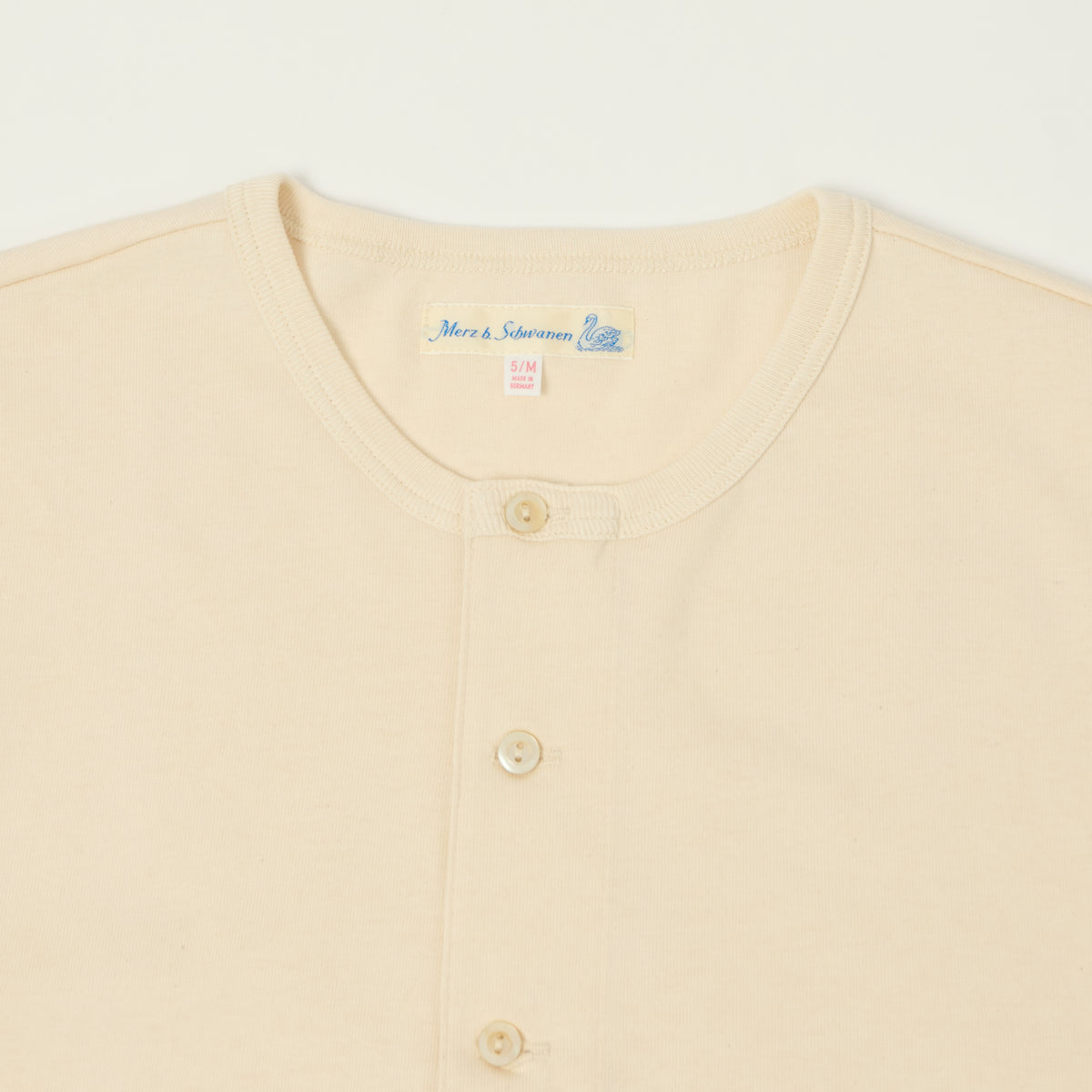 Merz b. Schwanen 'The Originals' 2M06 Classic Long Sleeve Henley - Nature