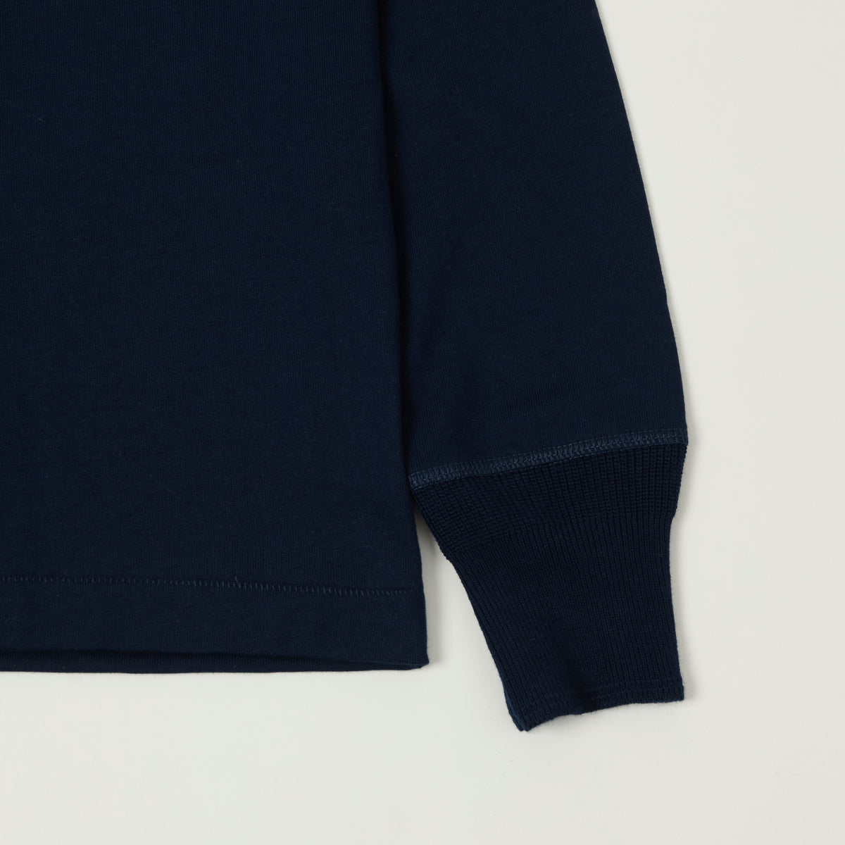 Merz b. Schwanen 'The Originals' 2M06 Classic Long Sleeve Henley - Ink Blue