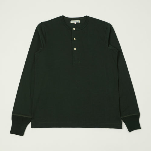 Merz b. Schwanen 'The Originals' 2M06 Classic Long Sleeve Henley - Forest