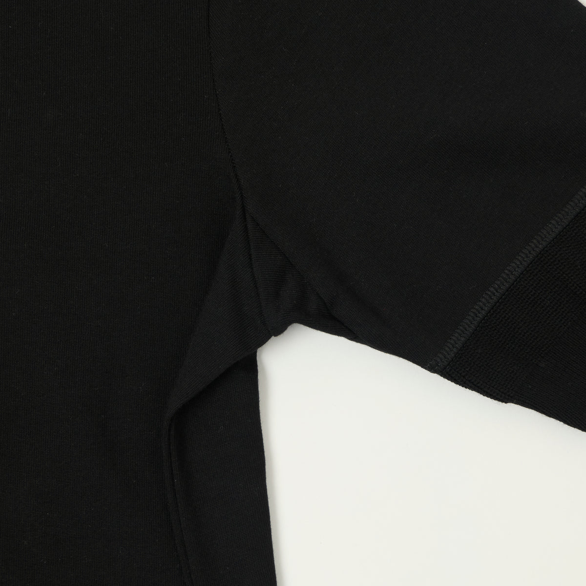 Merz b. Schwanen 'The Originals' 2M07 Short Sleeve Henley - Deep Black